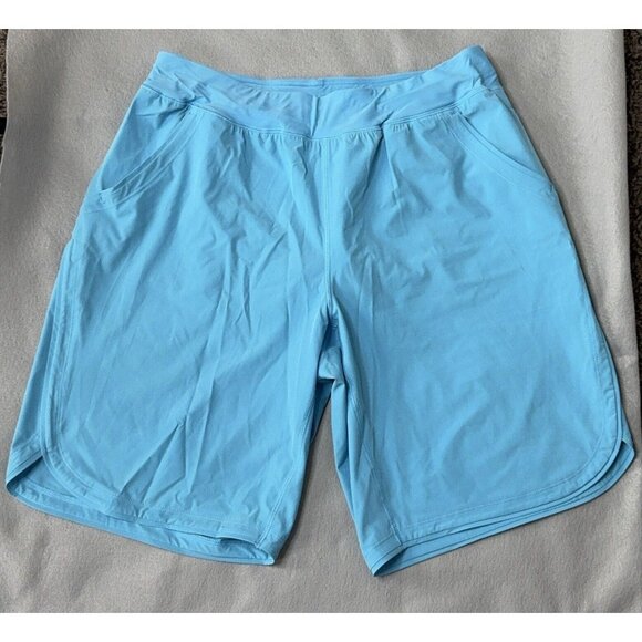 Lands End Womens Swim Shorts w/ Brief Modest 11" Quick Dry Turquoise Plus Sz 16W - Picture 1 of 8